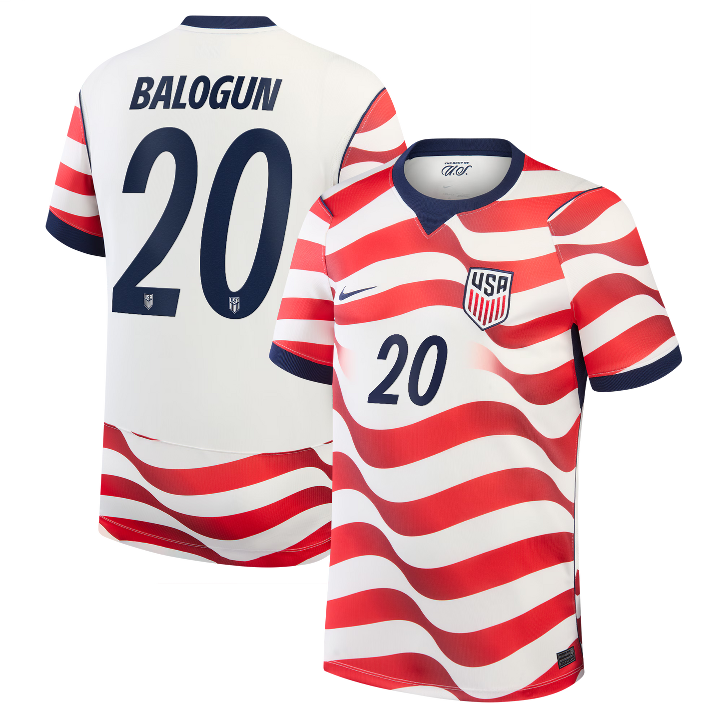 Folarin Balogun USMNT 2026 Home Stadium Replica Jersey - White