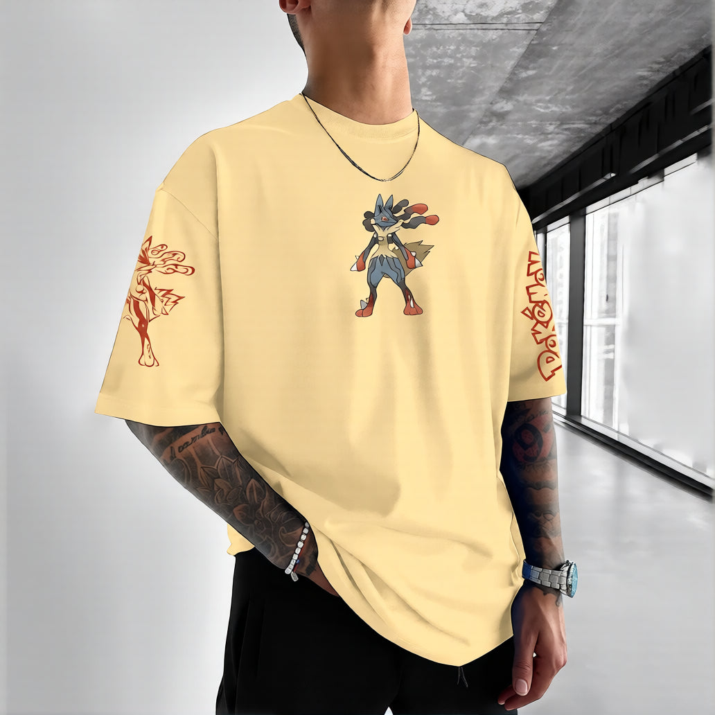Pokémon Unisex Anime Lucario T-shirt