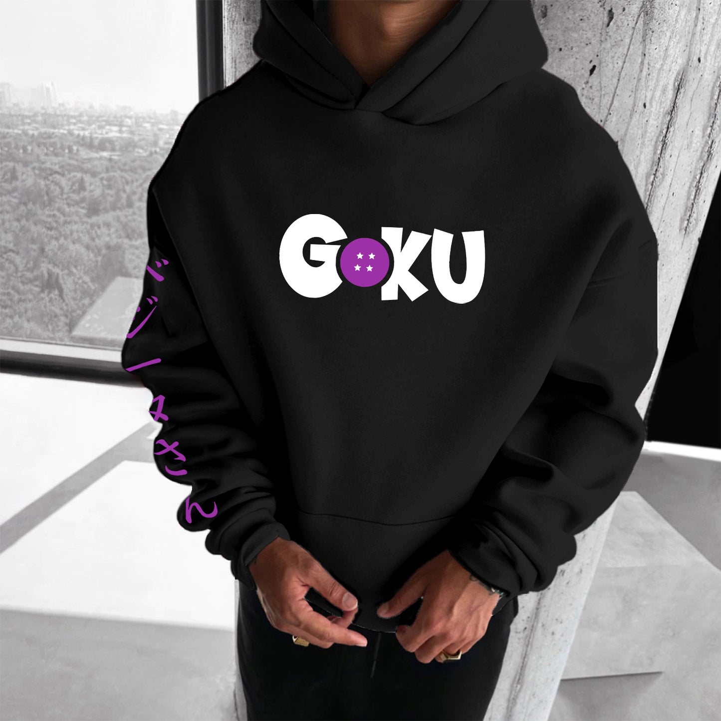 Unisex Anime Print Casual Oversized Hoodie