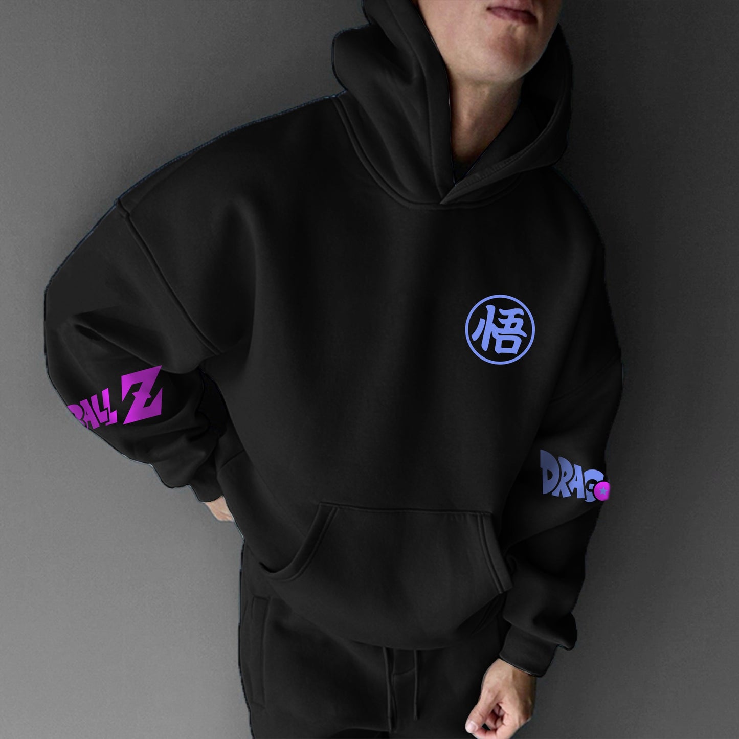 Unisex Anime Print Casual Oversized Hoodie