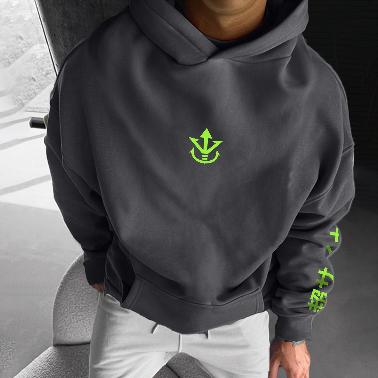 Unisex Anime Print Casual Oversized Hoodie