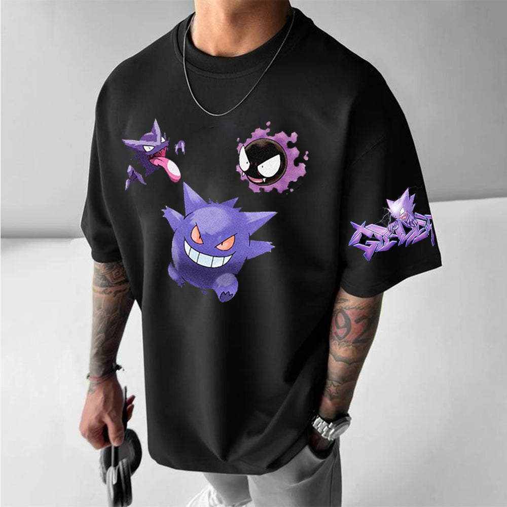 Pokémon cartoon men's casual T-shirt