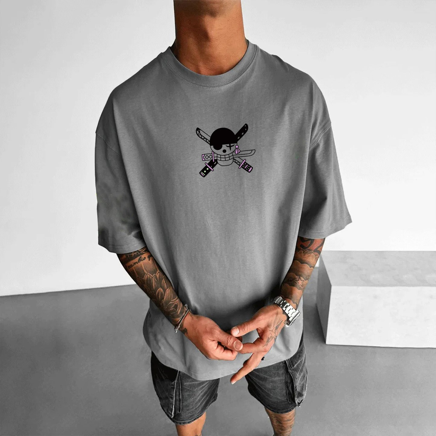 Unisex Anime Inspired Vintage T-Shirt丨
