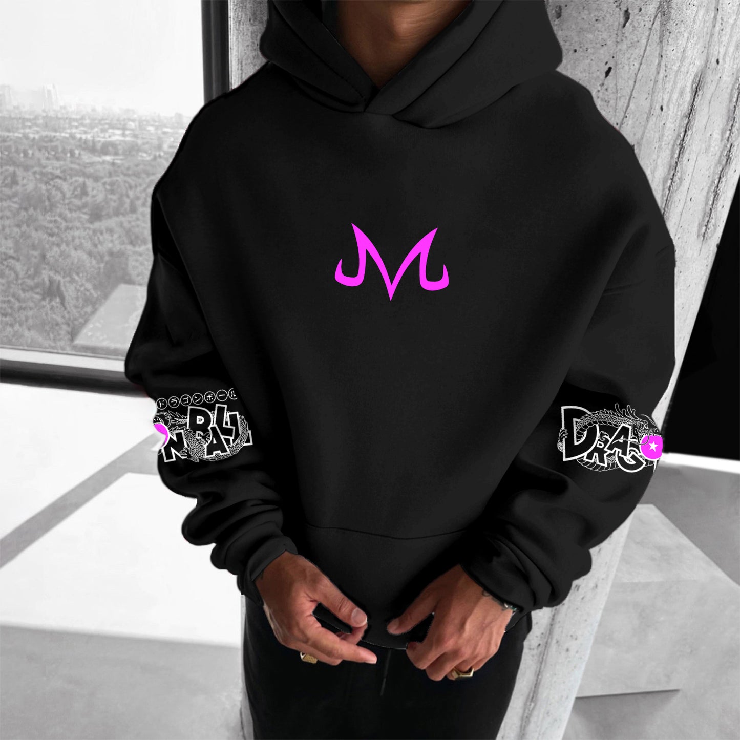 Unisex Anime Print Casual Oversized Hoodie
