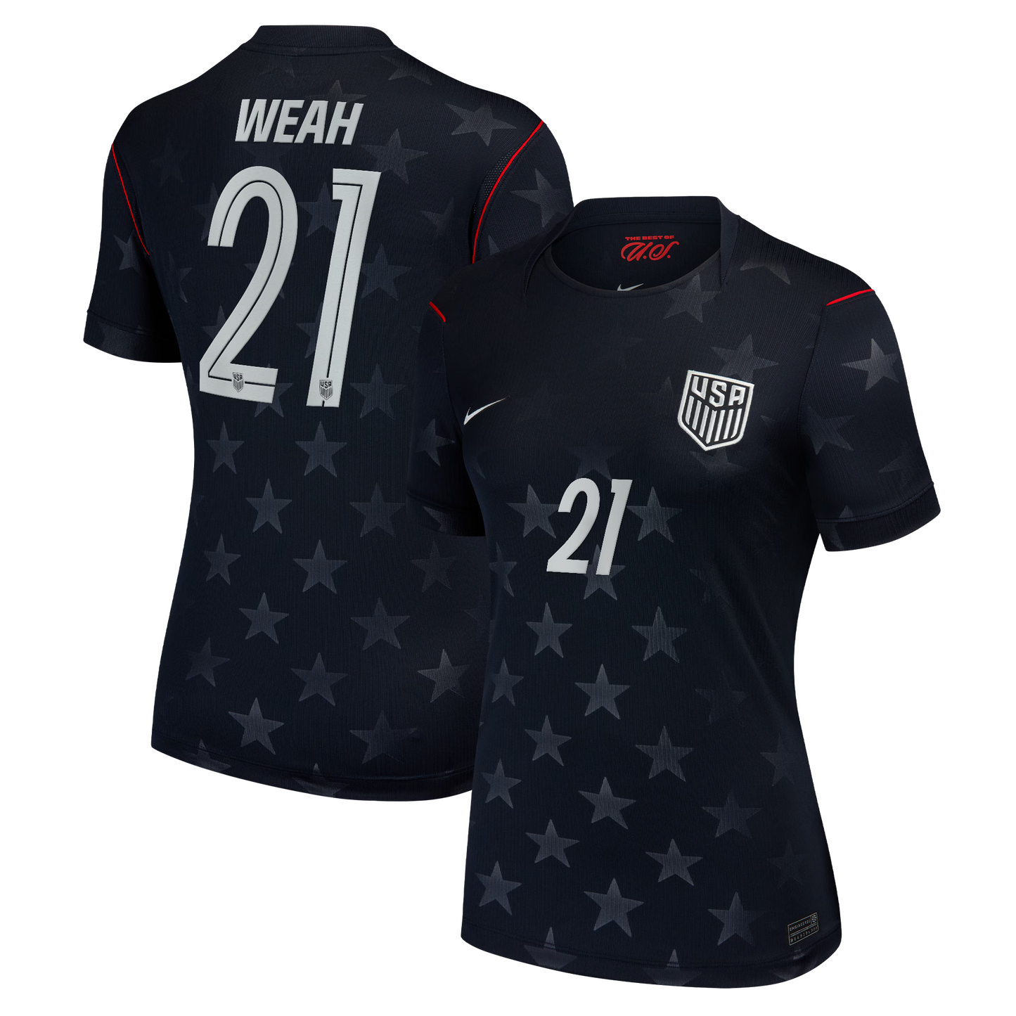 Timothy Weah USMNT Women's 2026 Away Stadium Replica Jersey - Blue