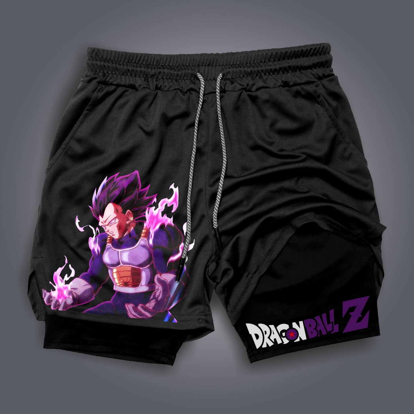 Unisex Anime Print Drawstring Shorts