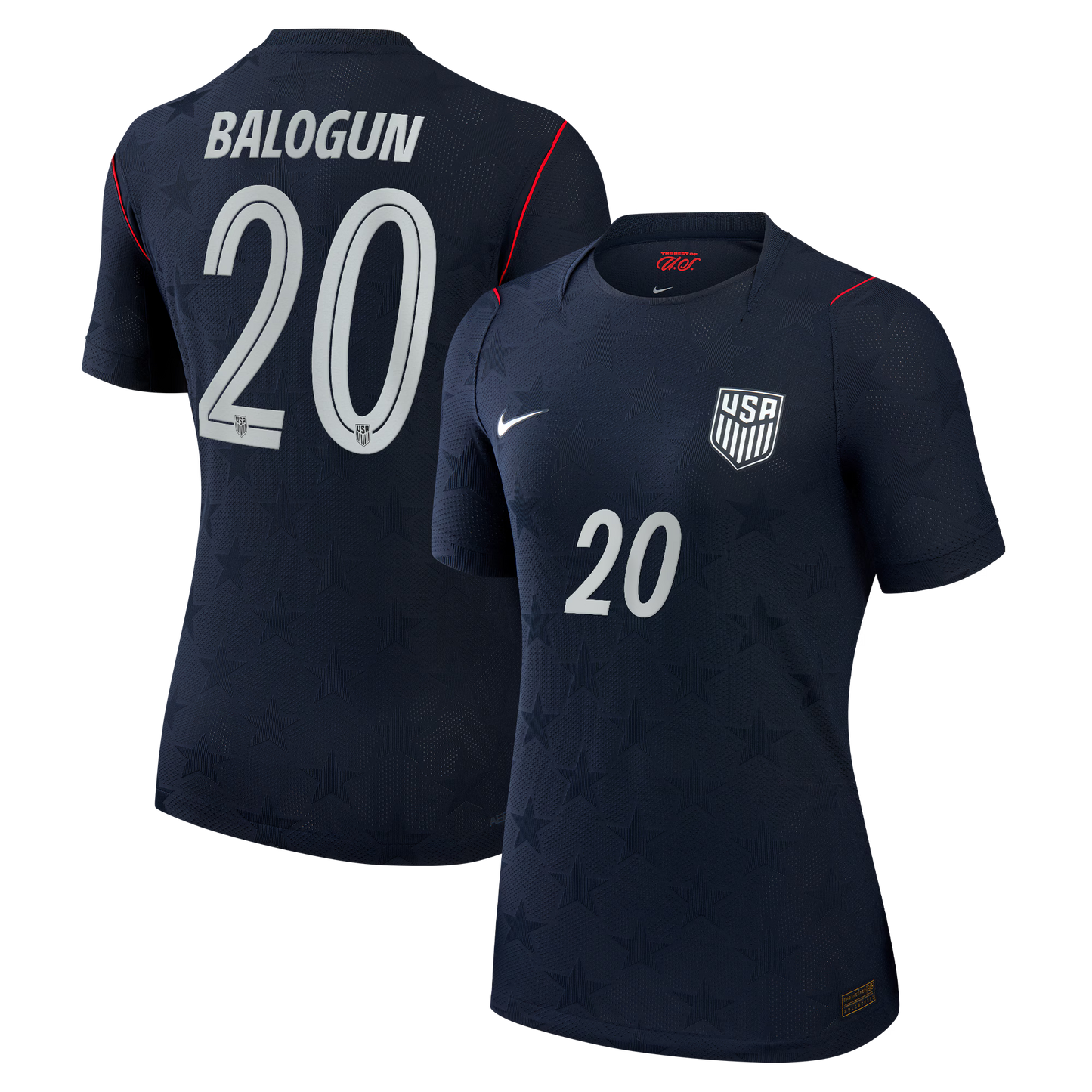 Folarin Balogun USMNT Women's 2026 Away Match Jersey - Blue