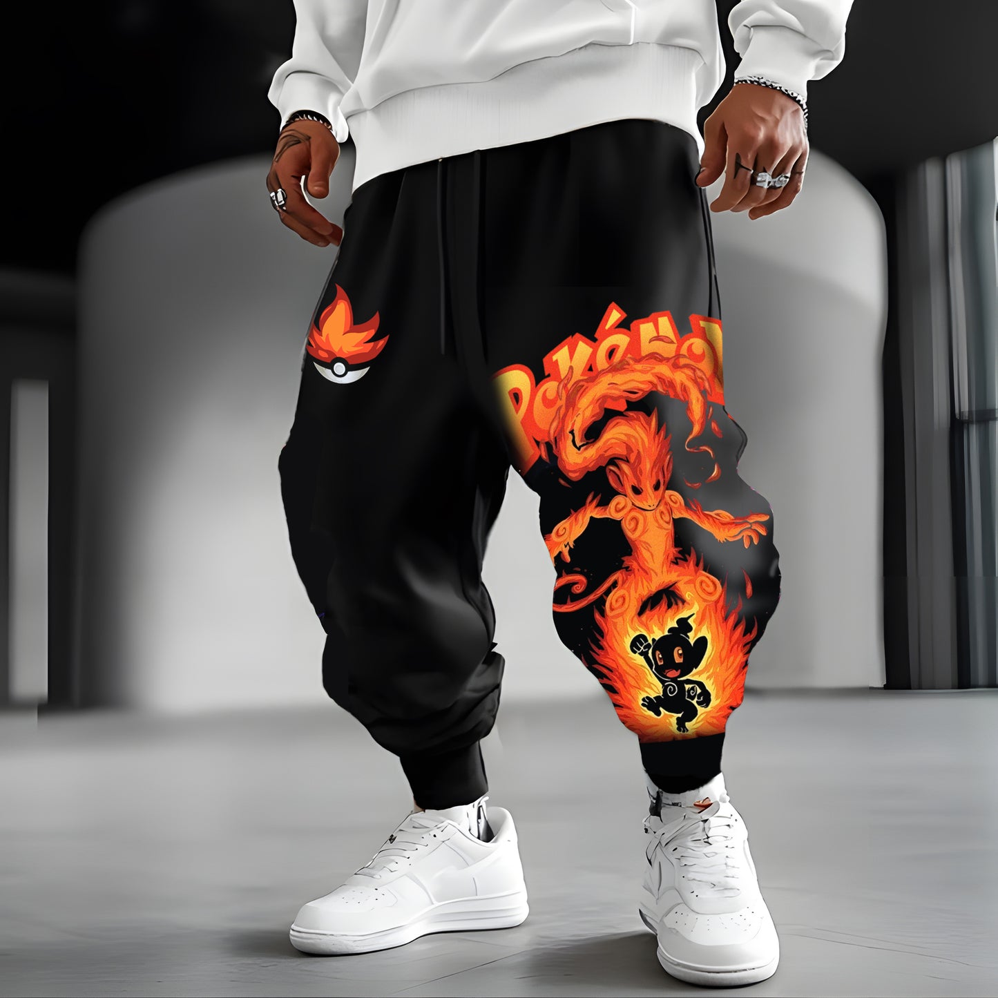 Pokémon Unisex Casual Anime Streetwear Pants