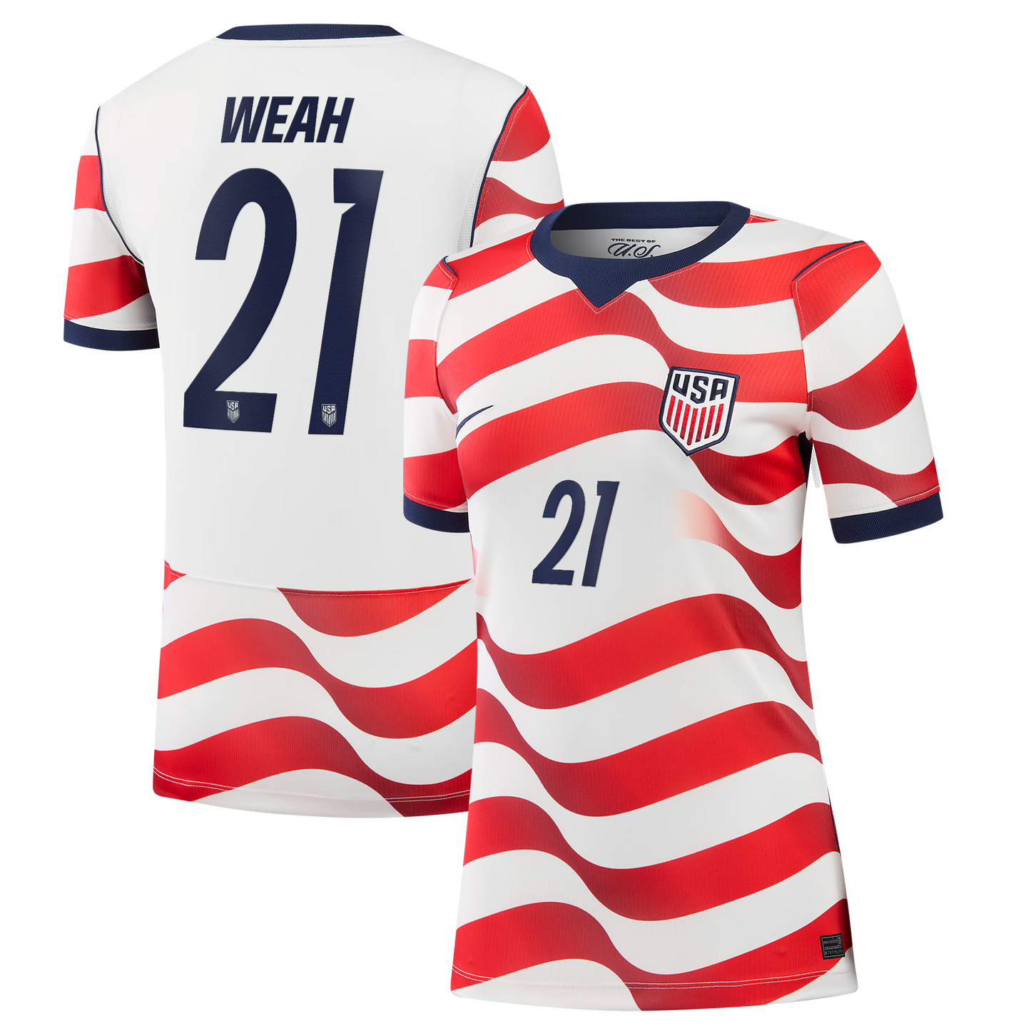 Timothy Weah USMNT Women's 2026 Home Stadium Replica Jersey - White