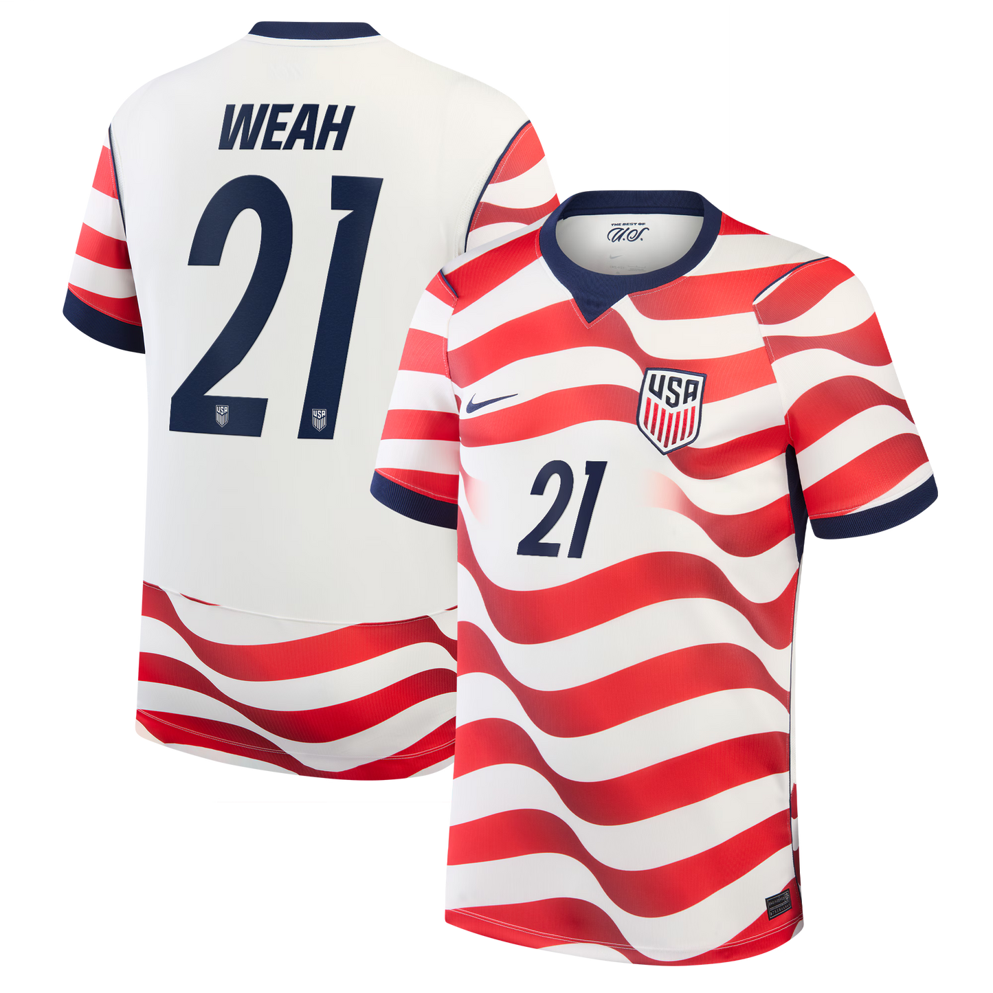 Timothy Weah USMNT 2026 Home Stadium Replica Jersey - White