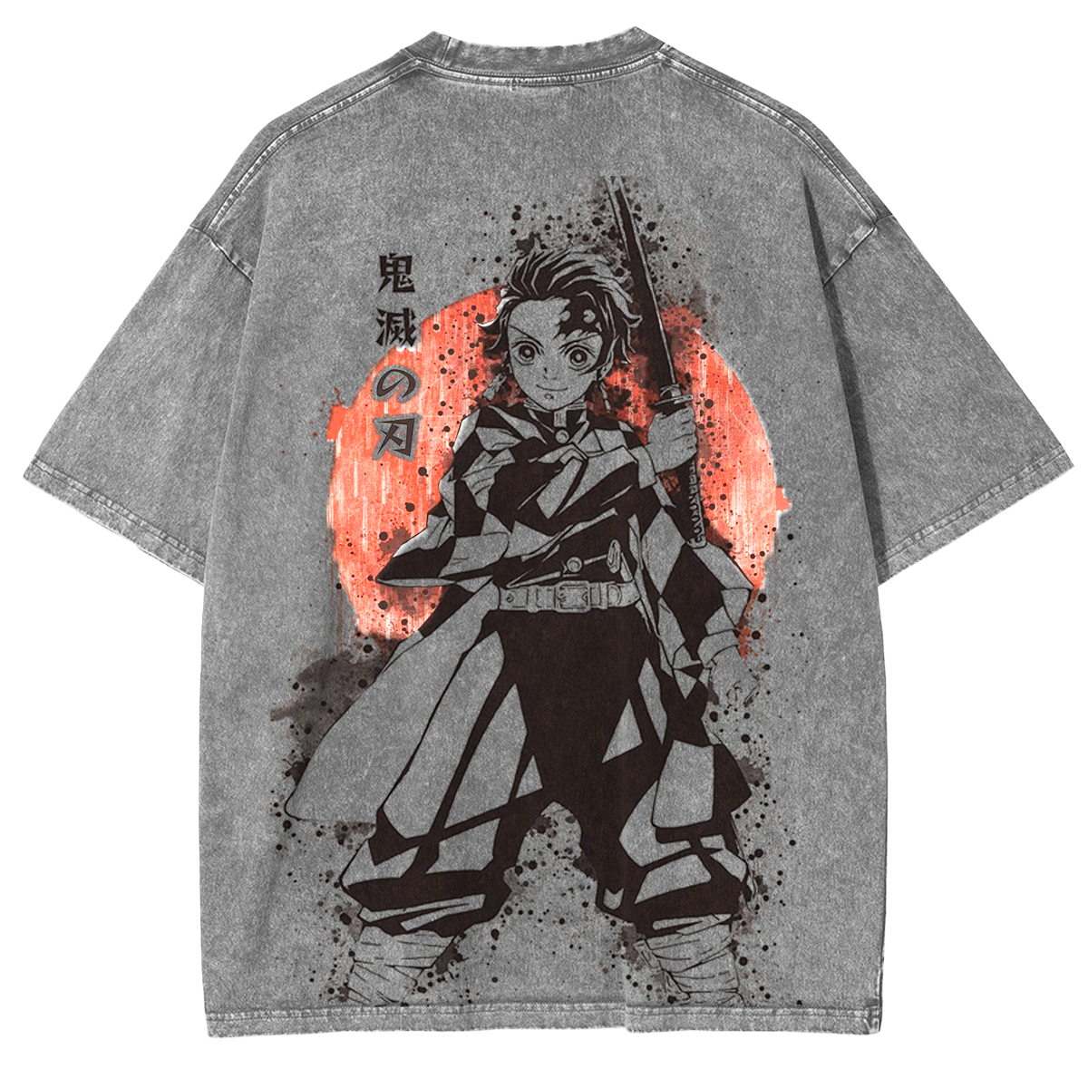 Tanjiro Kamado,Demon Slayer Anime Unisex Washed T-Shirt
