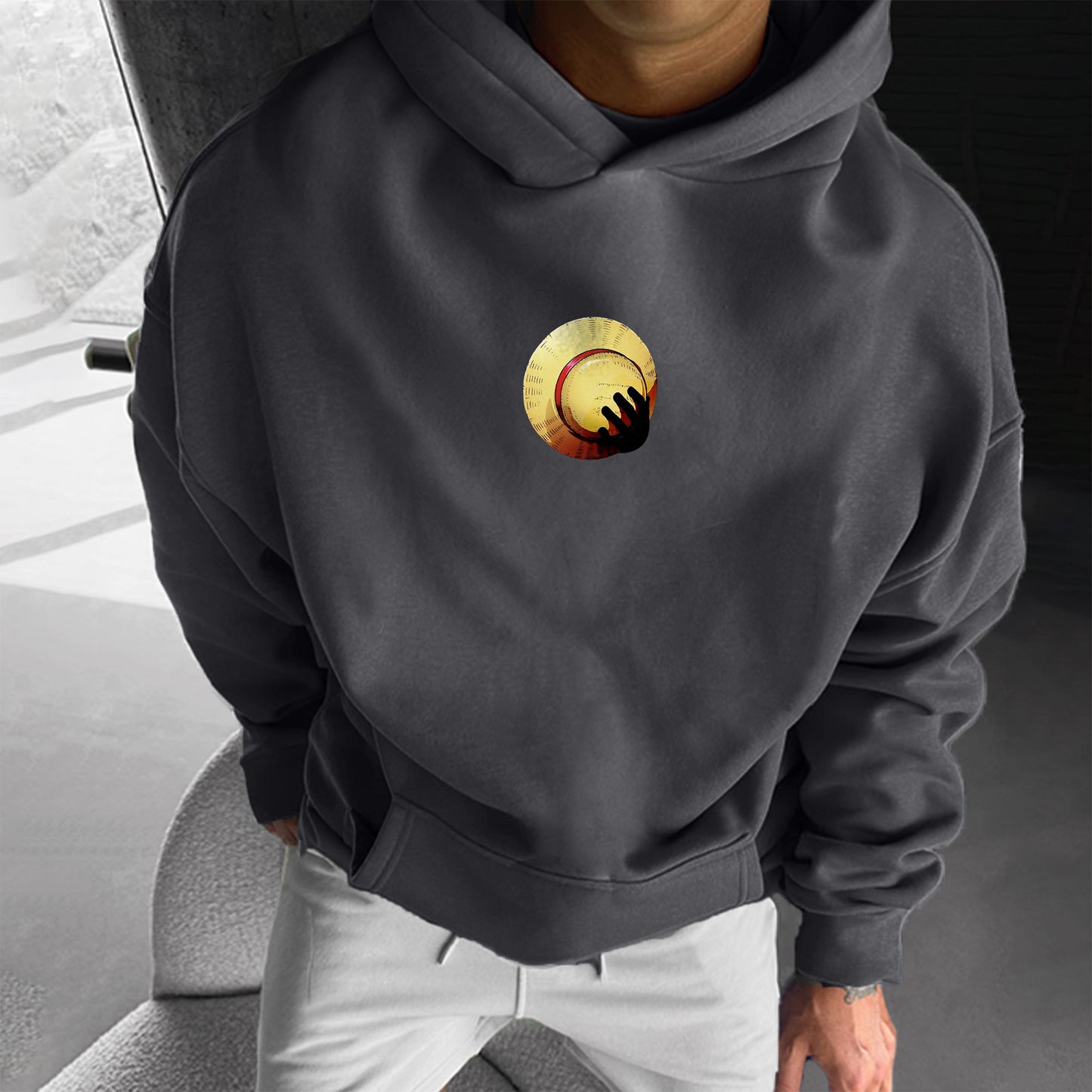 Unisex Anime Print Casual Oversized Hoodie