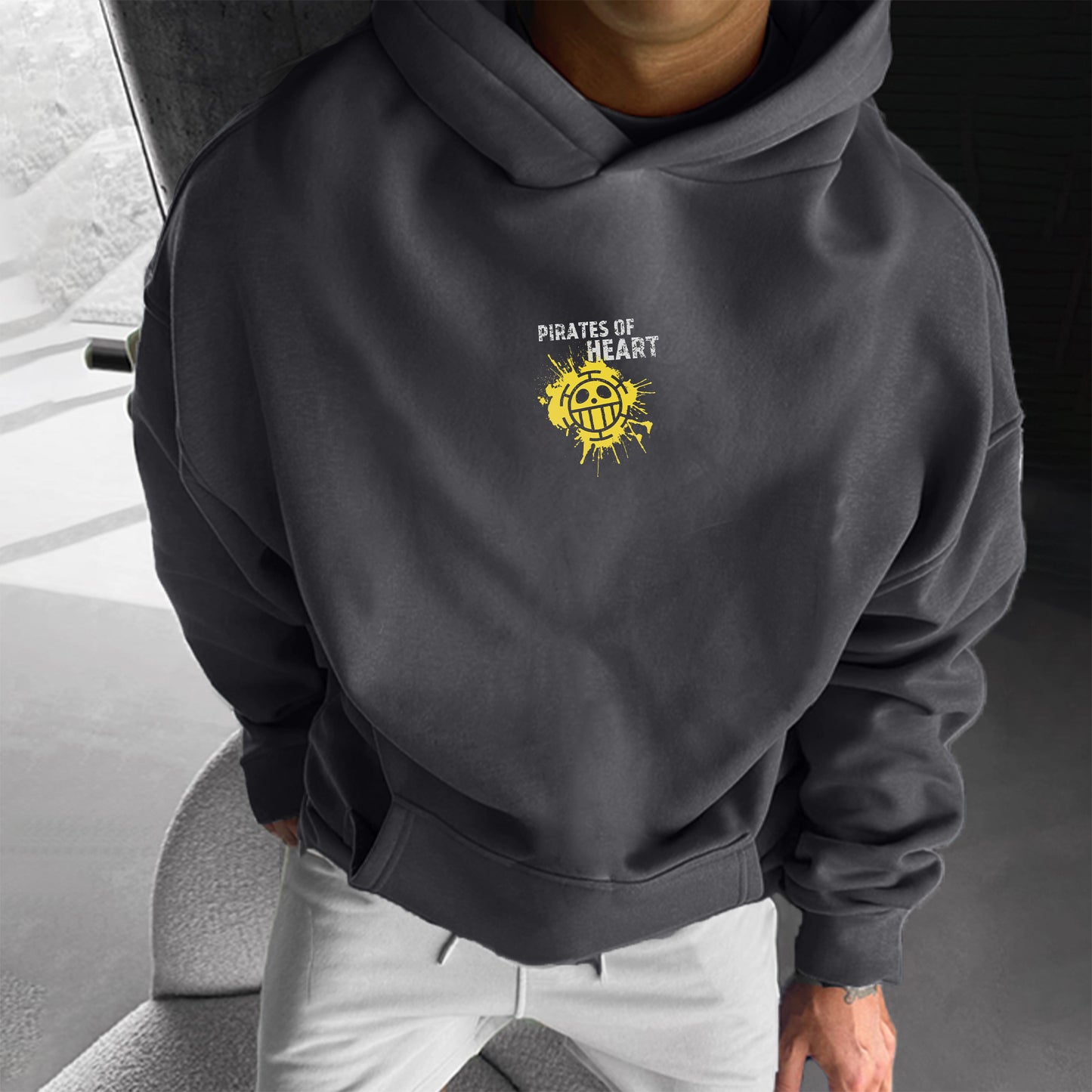 Unisex Anime Print Casual Oversized Hoodie