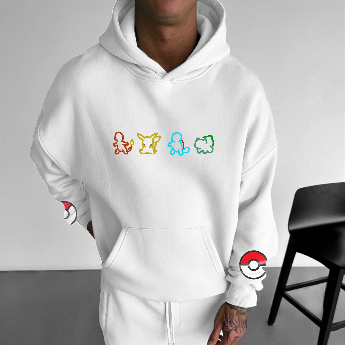 Pokémon Unisex Anime Graphic Streetwear Vintage Hoodie