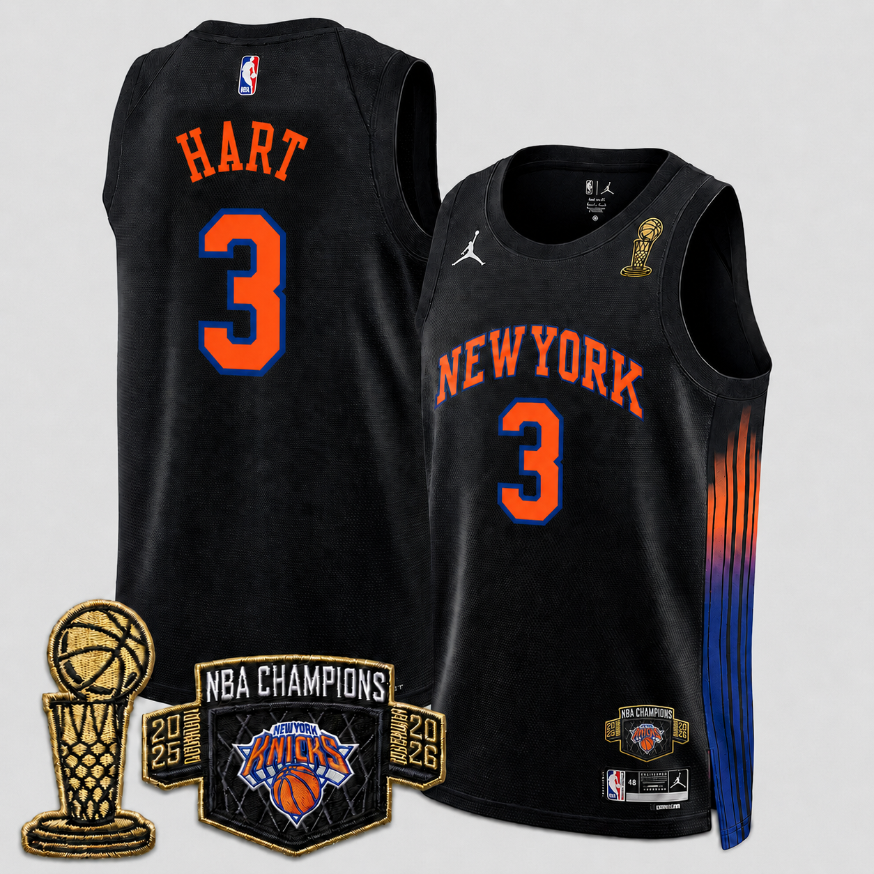 Men's New York Knicks 2026 Champions Patch Swingman Jersey - All Stitched