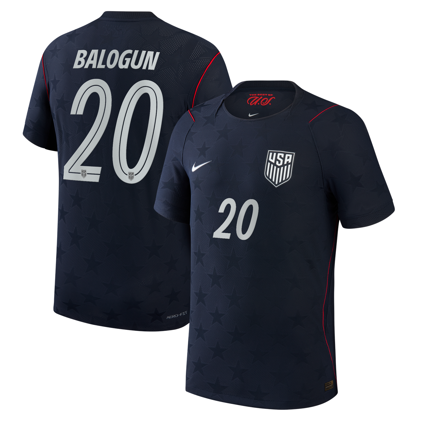 Folarin Balogun USMNT 2026 Away Match Jersey - Blue
