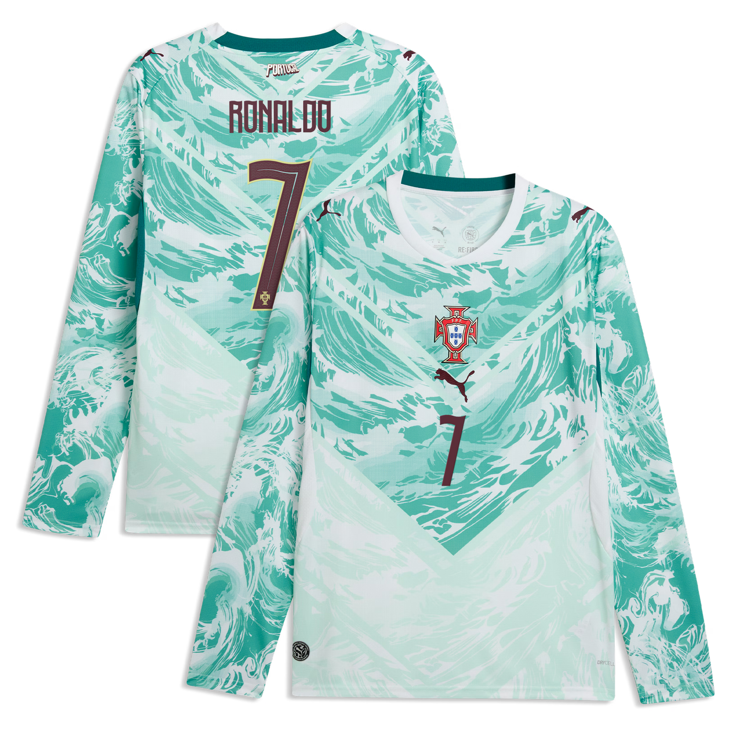 Cristiano Ronaldo Portugal National Team 2026 Away Replica Long Sleeve Jersey - White