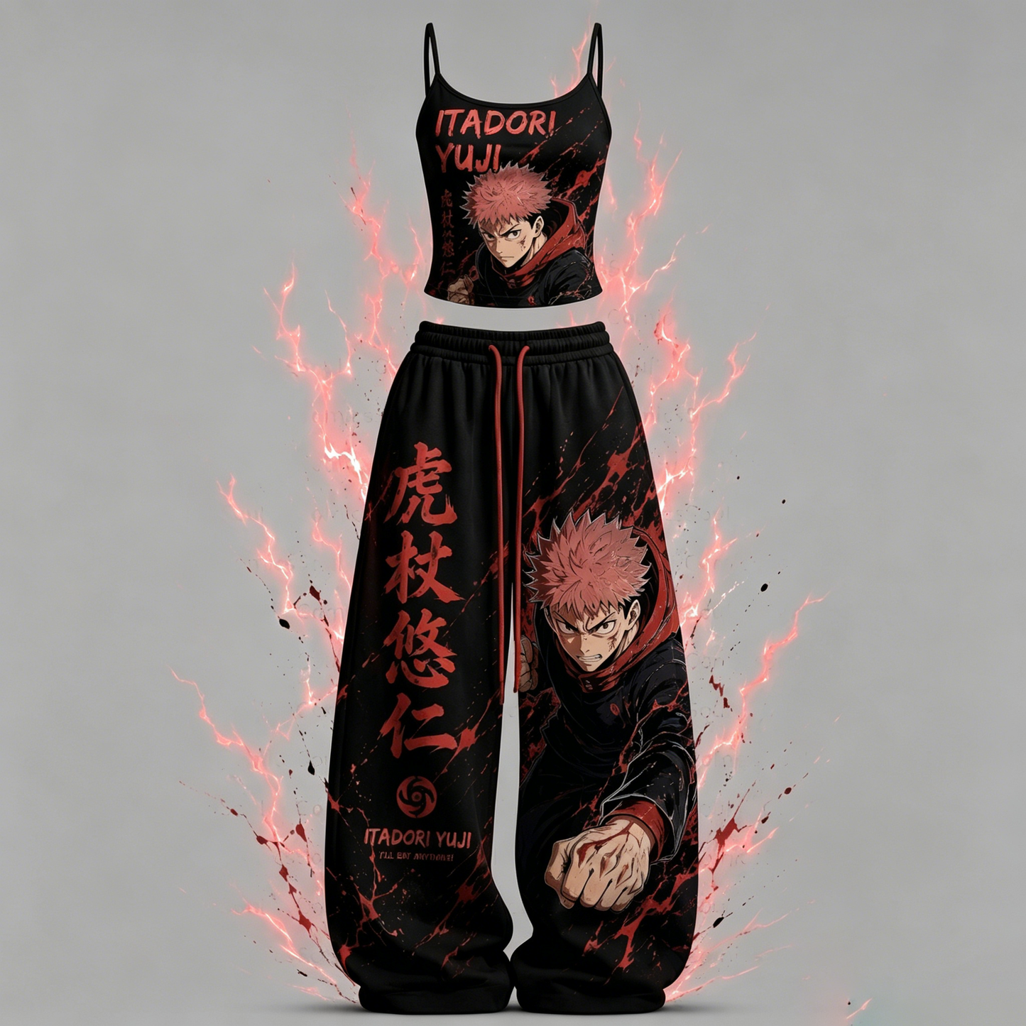 Jujutsu Kaisen Top&Elasticated Trousers Two-Piece Set