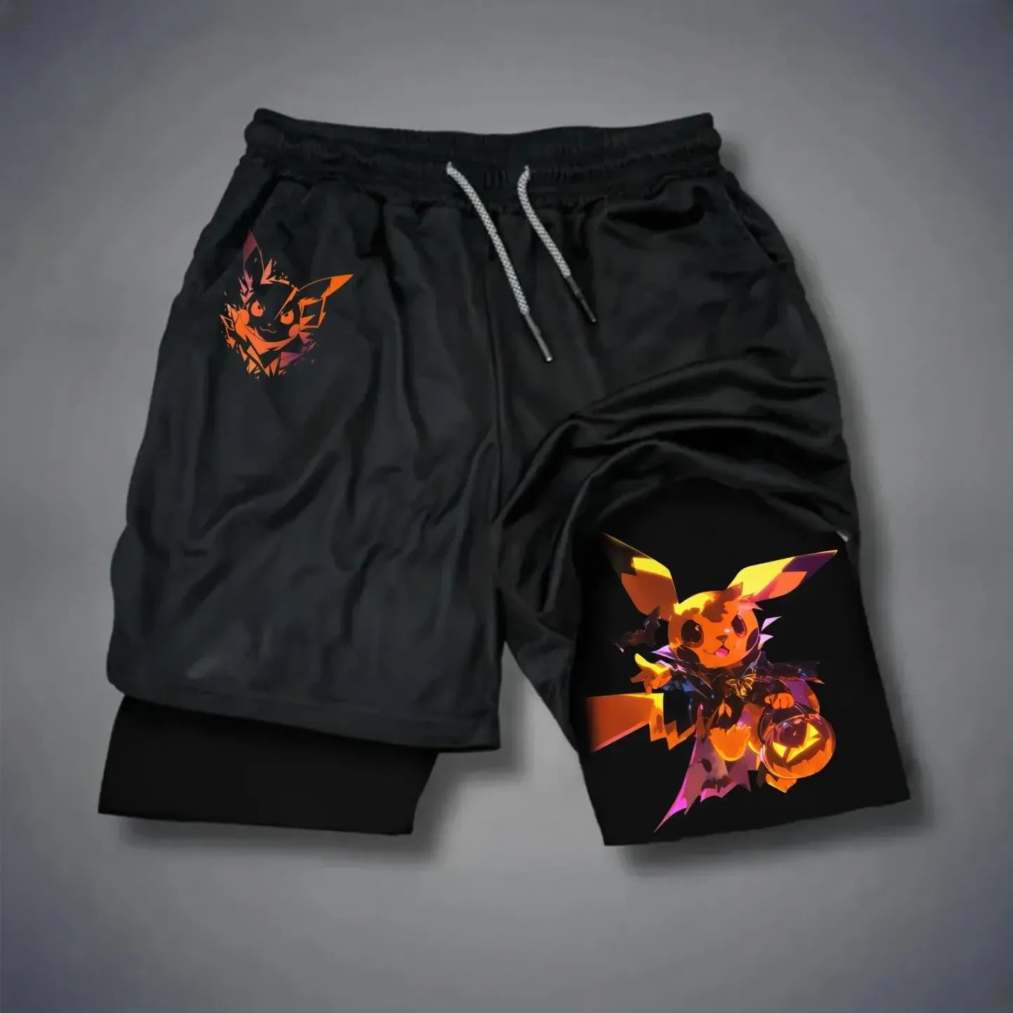 Pokémon Unisex Anime Pattern Halloween Pikachu Shorts