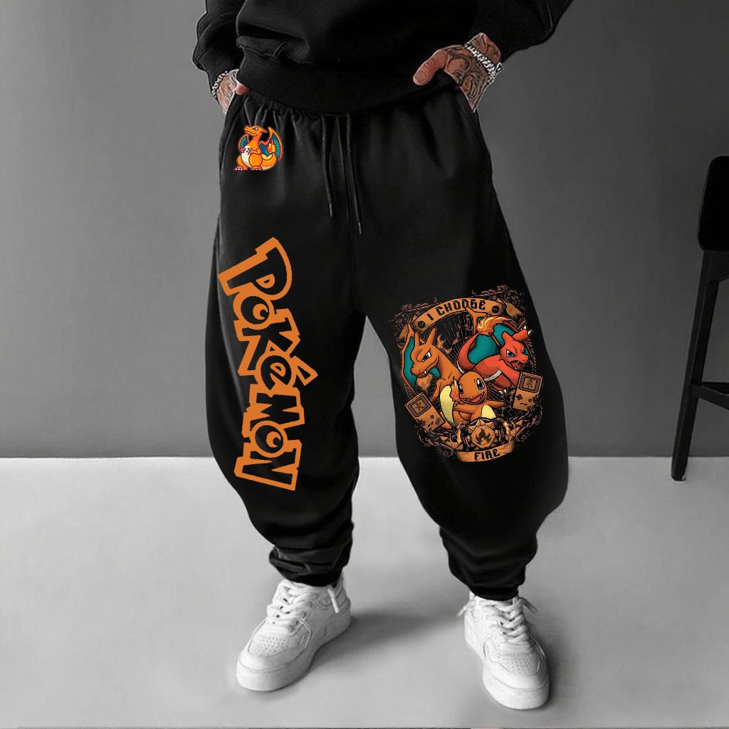 Pokémon Unisex Casual Anime Streetwear Pants