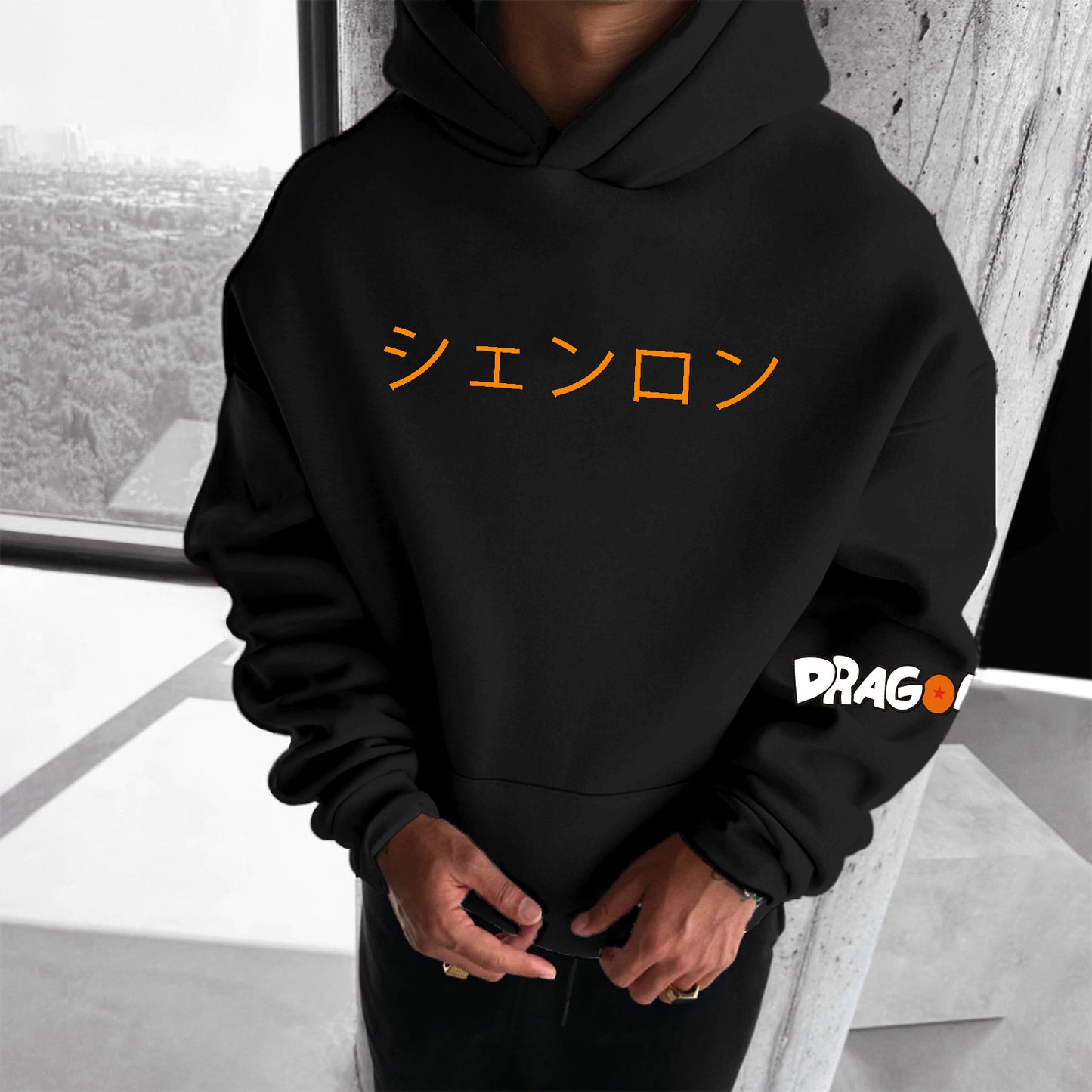 Unisex Anime Print Casual Oversized Hoodie