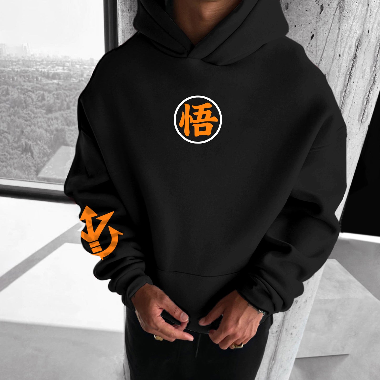 Unisex Anime Print Casual Oversized Hoodie