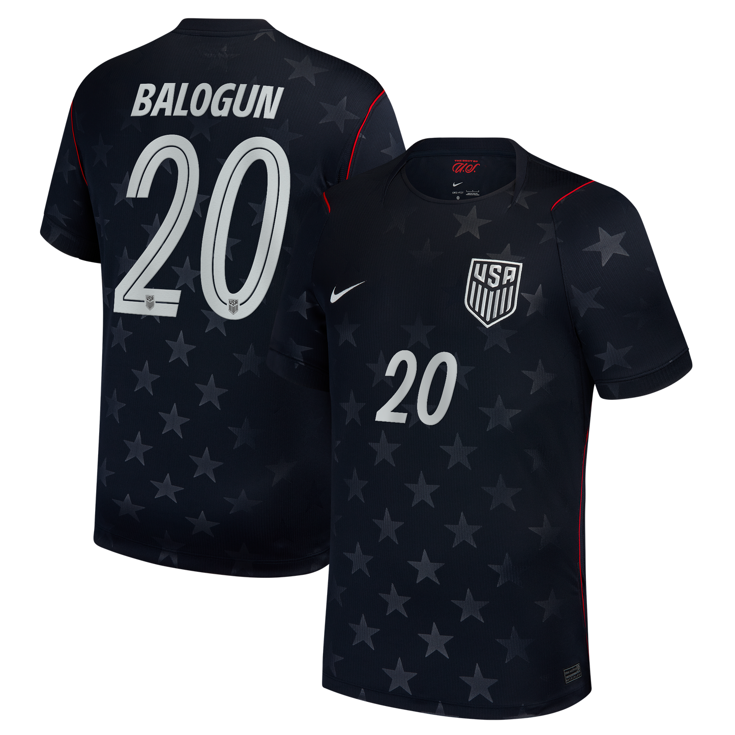 Folarin Balogun USMNT 2026 Away Stadium Replica Jersey - Blue