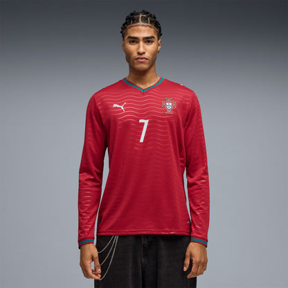 Cristiano Ronaldo Portugal National Team 2026 Home Replica Long Sleeve Jersey - Red