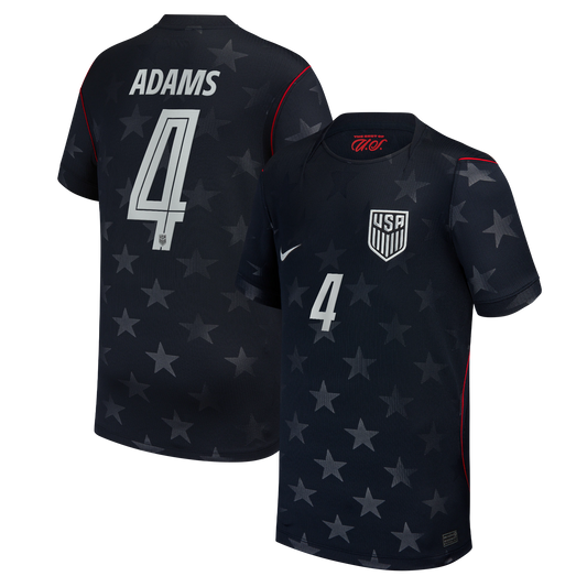 Tyler Adams USMNT Youth 2026 Away Stadium Replica Jersey - Blue
