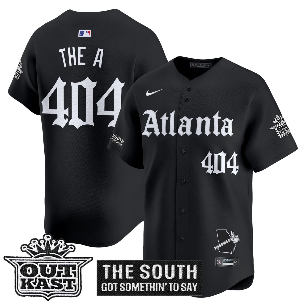 Atlanta Braves 'Gothic South x Outkast Edition' Vapor Premier Limited Jersey - All Stitched