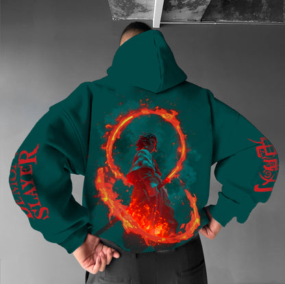 Unisex “ Demon Slayer” Anime Graphic Streetwear Vintage Hoodie