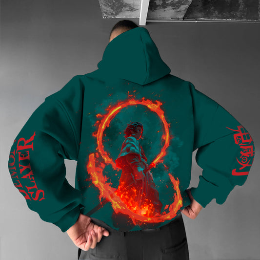 Unisex “ Demon Slayer” Anime Graphic Streetwear Vintage Hoodie