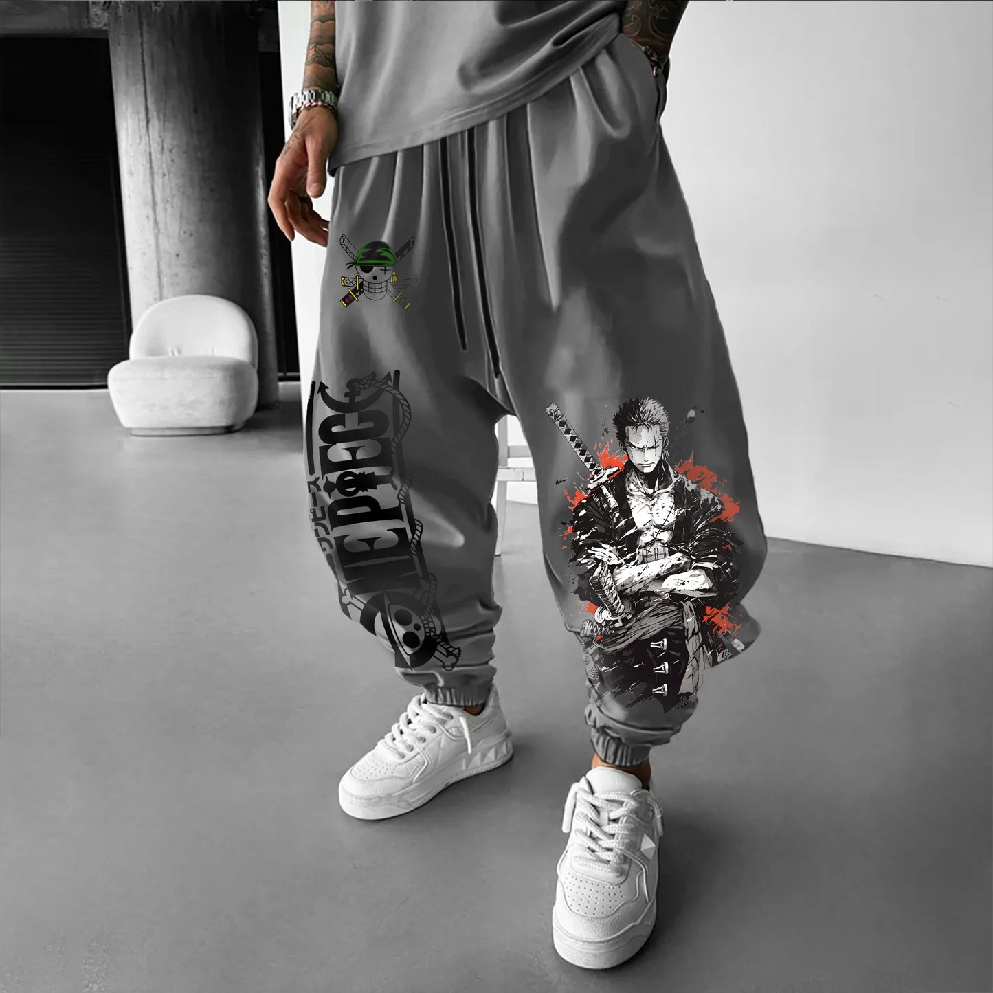 Unisex Anime Printed  Pants丨