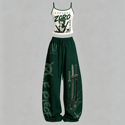One Piece Top & Elasticated Trousers Two-Piece Set