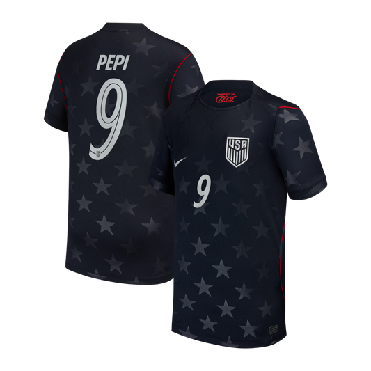 Ricardo Pepi USMNT Youth 2026/27 Away Stadium Replica Jersey - Blue