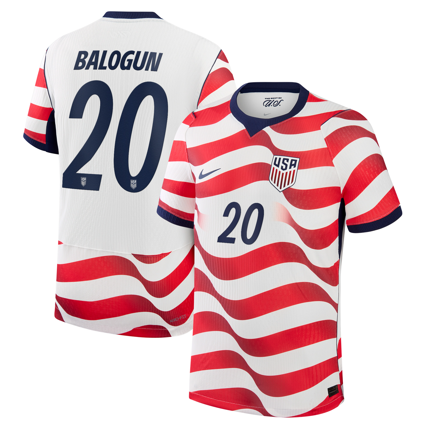 Folarin Balogun USMNT 2026 Home Match Jersey - White