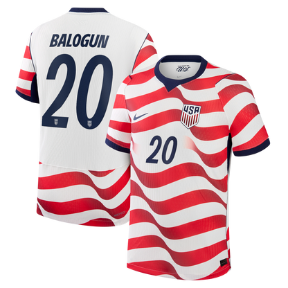 Folarin Balogun USMNT 2026 Home Match Jersey - White