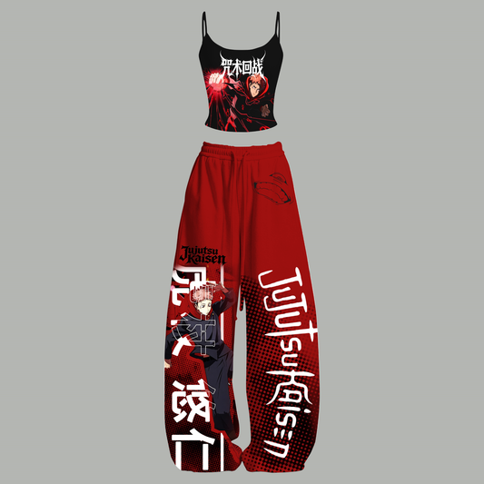 Jujutsu Kaisen Top&Elasticated Trousers Two-Piece Set