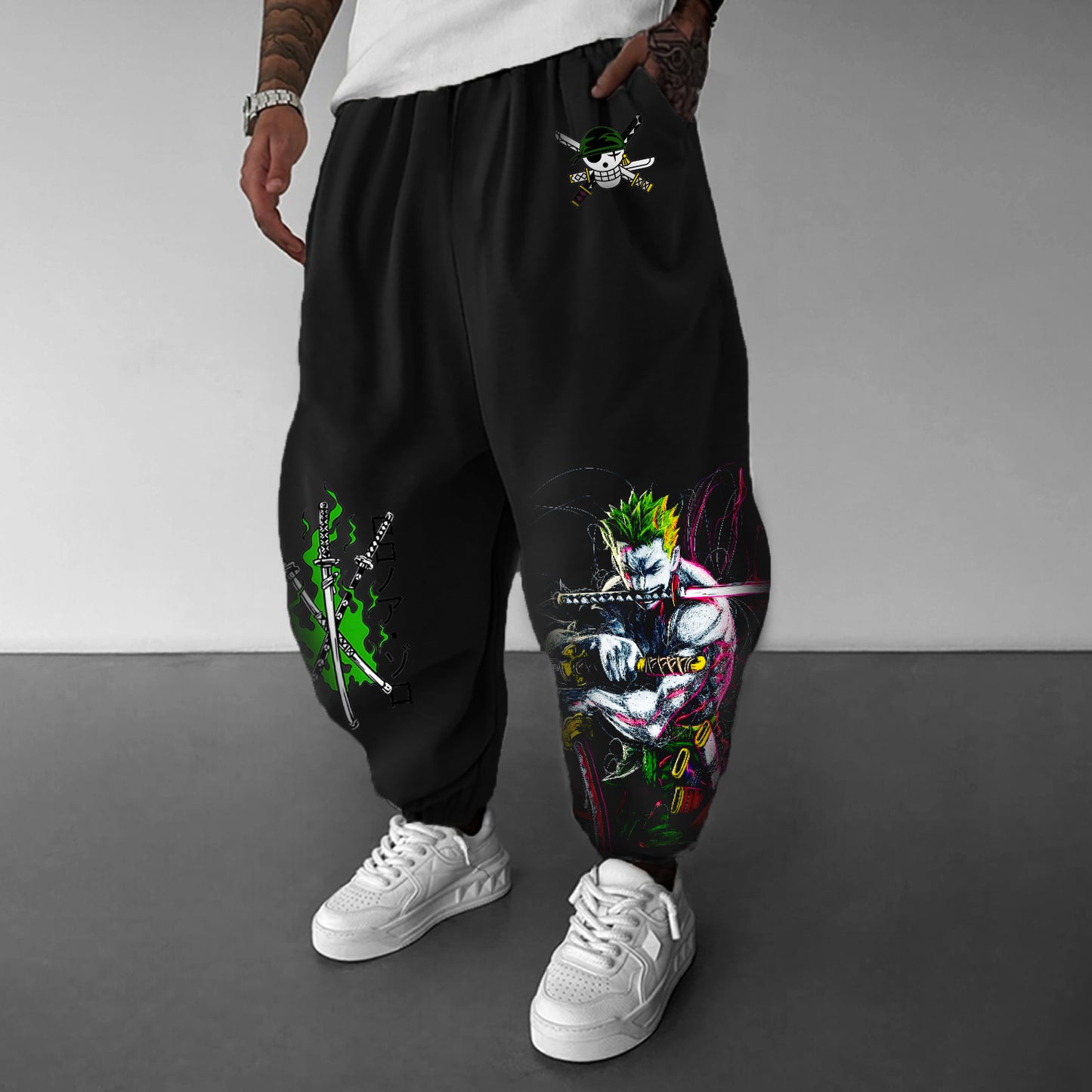 Unisex Anime Printed  Pants丨