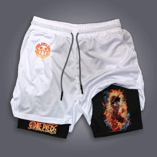 Unisex Anime Print Drawstring  Shorts