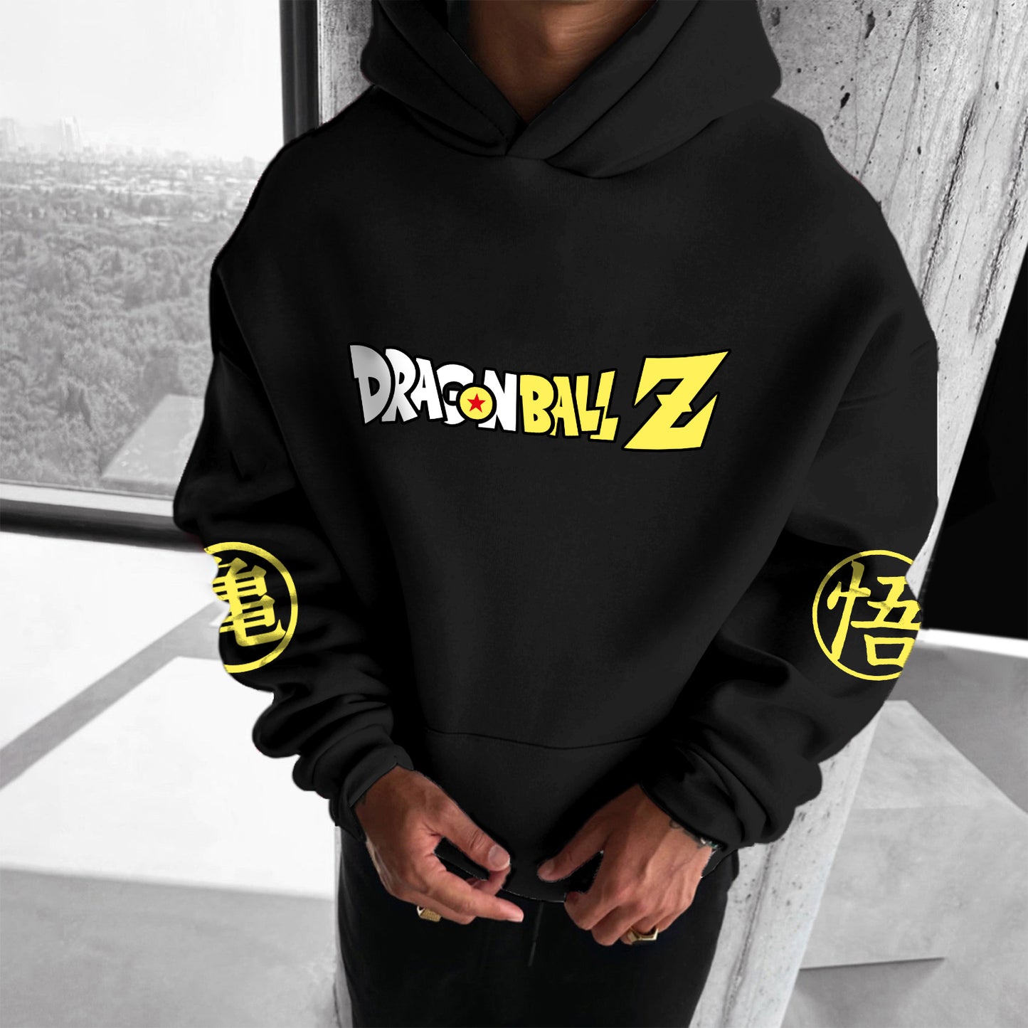Unisex Anime Print Casual Oversized Hoodie