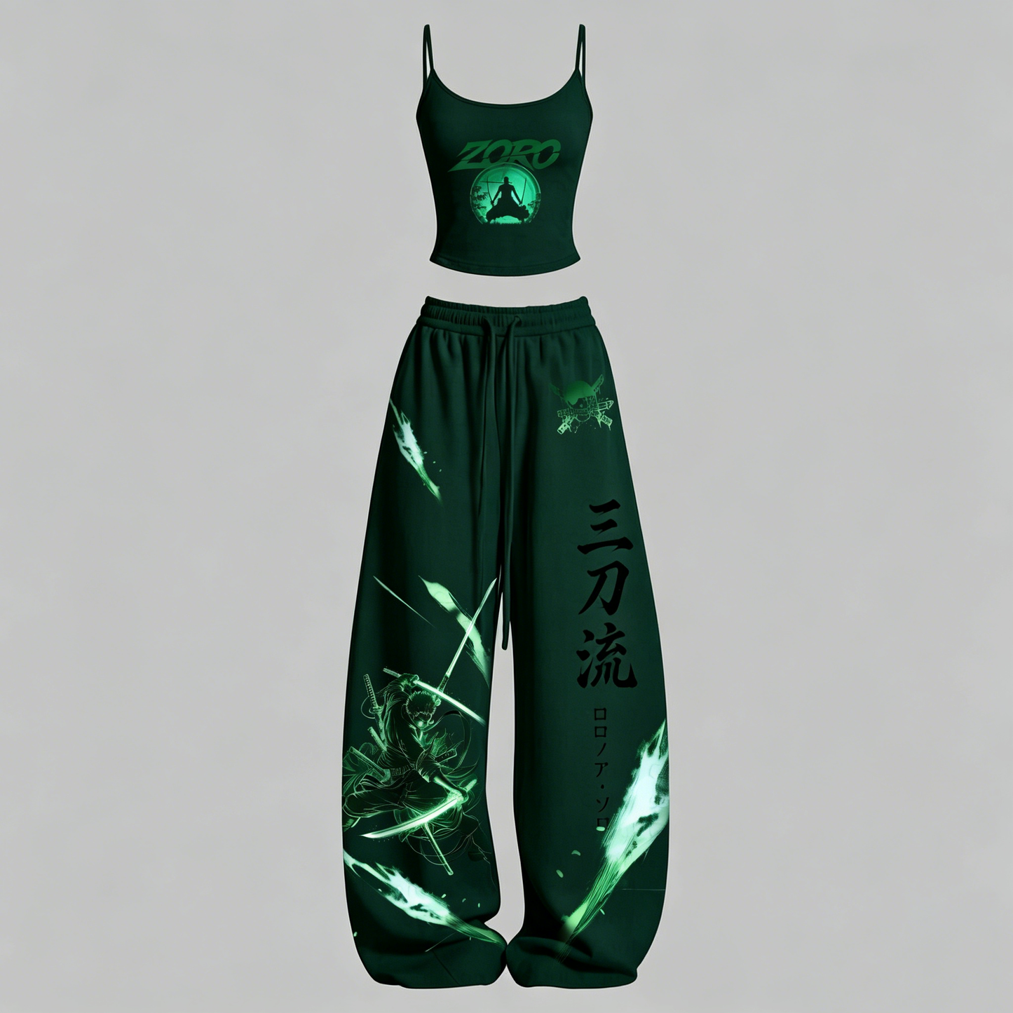 One Piece Top & Elasticated Trousers Two-Piece Set
