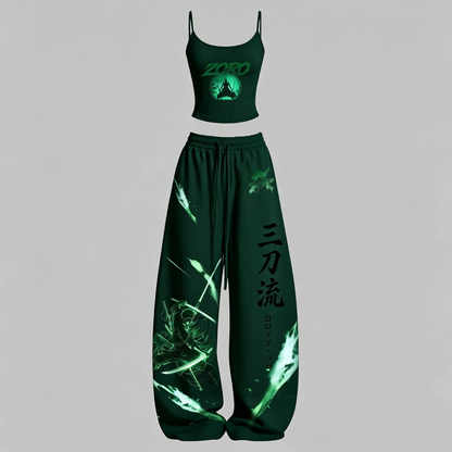 One Piece Top & Elasticated Trousers Two-Piece Set