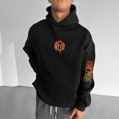 | Unisex Oversized Anime Print Hoodie
