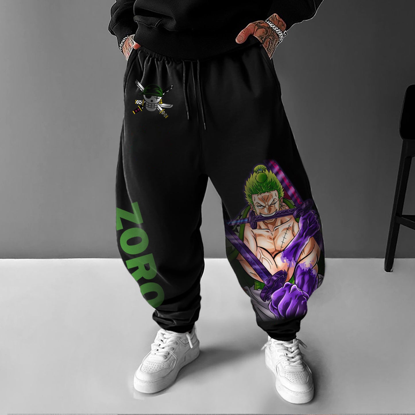 Unisex Anime Printed  Pants丨