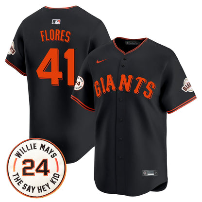 Men's San Francisco Giants 2026 Willie Mays Patch Vapor Premier Limited Jersey - All Stitched