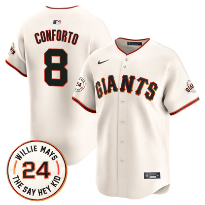 Men's San Francisco Giants 2026 Willie Mays Patch Vapor Premier Limited Jersey - All Stitched