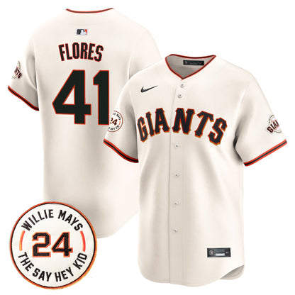Men's San Francisco Giants 2026 Willie Mays Patch Vapor Premier Limited Jersey - All Stitched