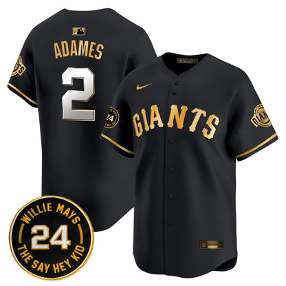 Men's San Francisco Giants 2026 Willie Mays Patch Vapor Premier Limited Jersey - All Stitched