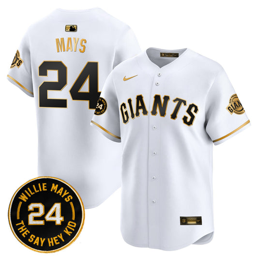 Men's San Francisco Giants 2026 Willie Mays Patch Vapor Premier Limited Jersey - All Stitched